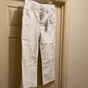 Judy Blue Cream Wide Leg Crop Jeans